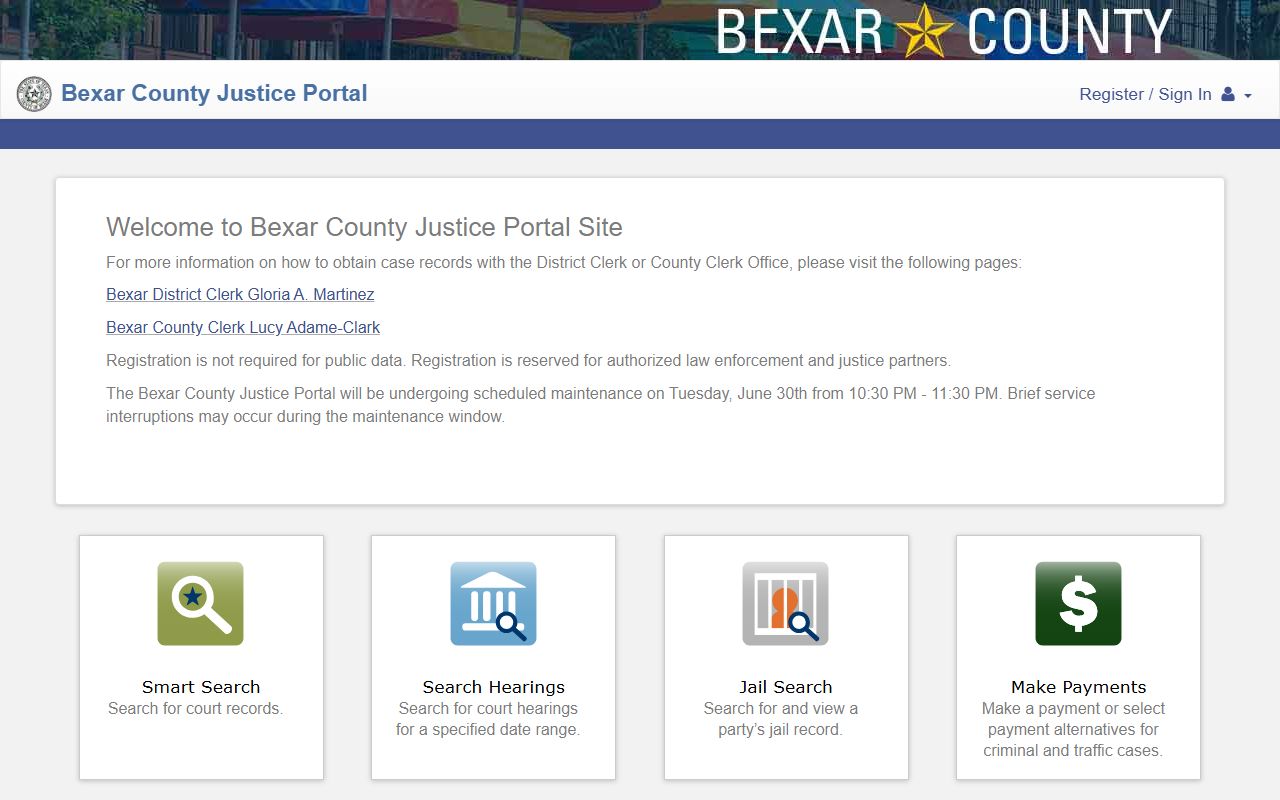 Bexar County Tyler court records portal